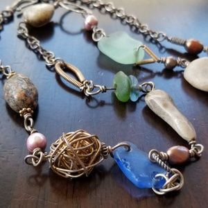 Handmade seaglass necklace!